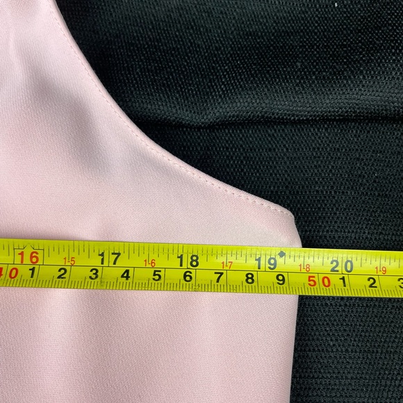 Amanda Uprichard Blush Pink Peplum Top Sz L - Picture 7 of 9